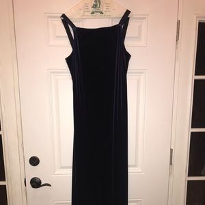 Navy Velvet Laundry maxi dress